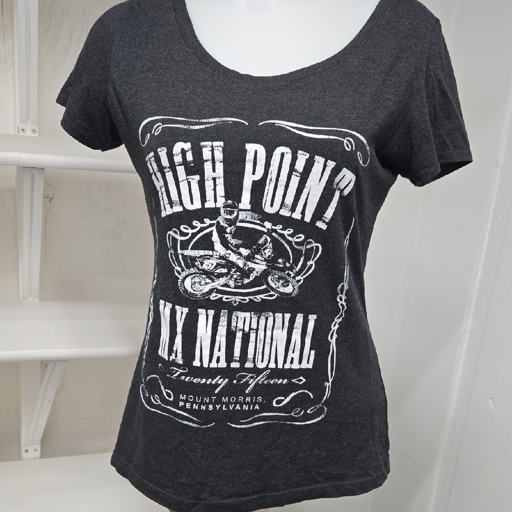 Next Level Apparel Gray Graphic Tee